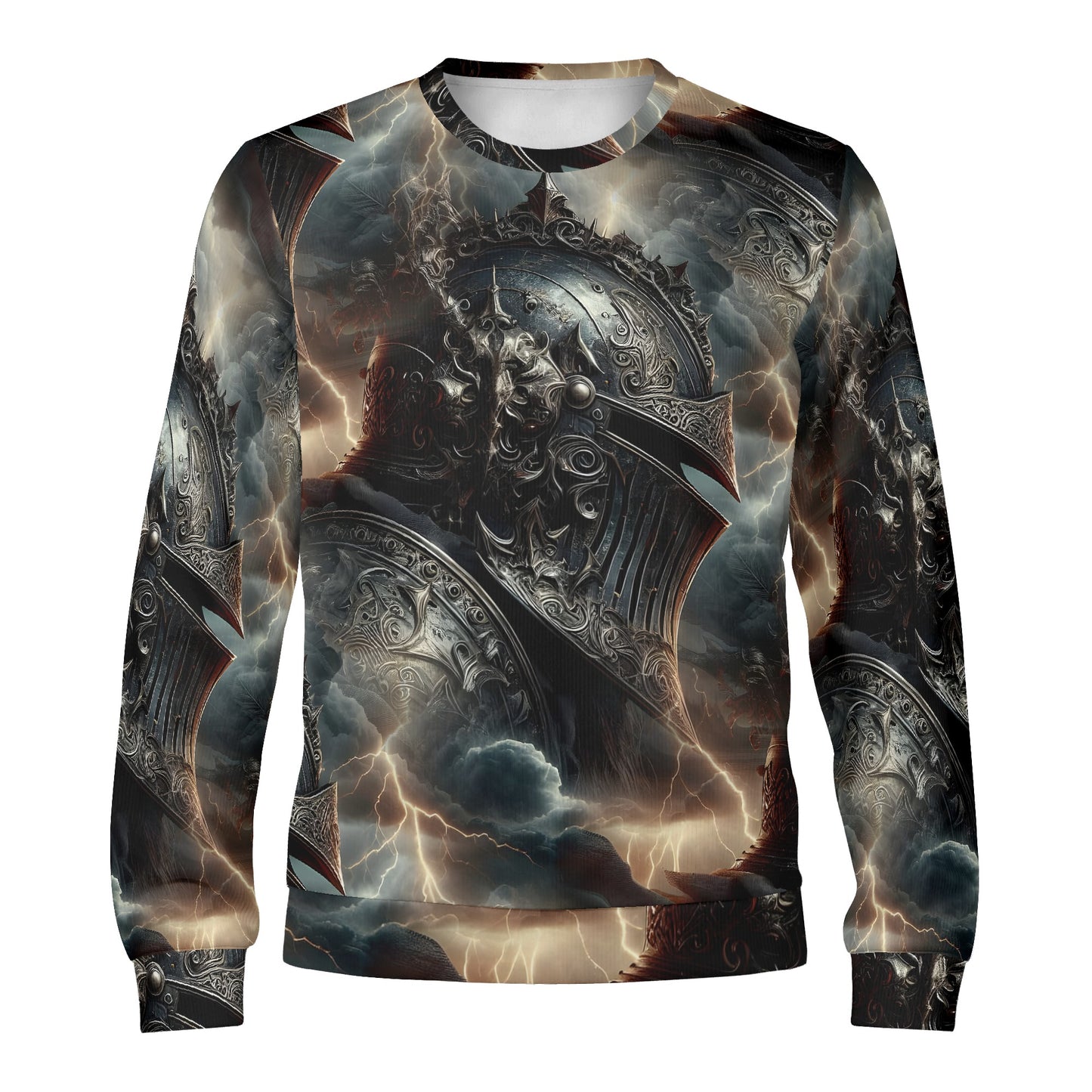 Darkbolt Knight – Unisex Sweater: The Power of Thunder & Steel