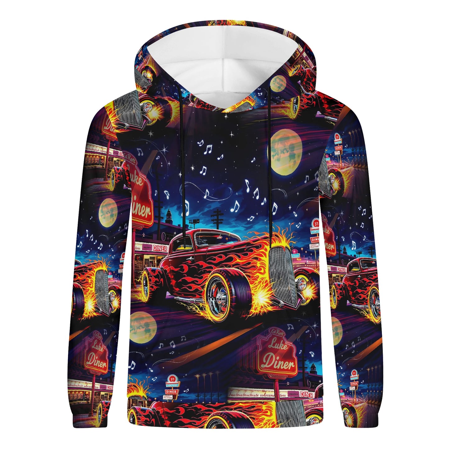 Diner Dreams and Speed - Unisex Hoodie – Retro Thrill Meets Rebel Spirit