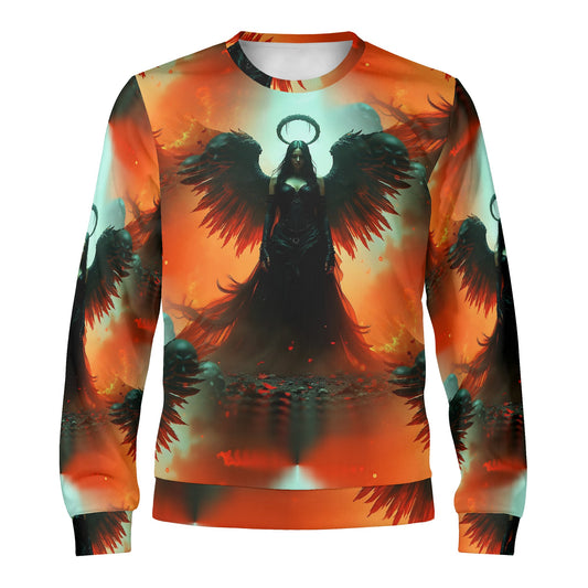 Fallen Angel’s Fire – Unisex Sweater - Unleash the Power of Darkness & Fire