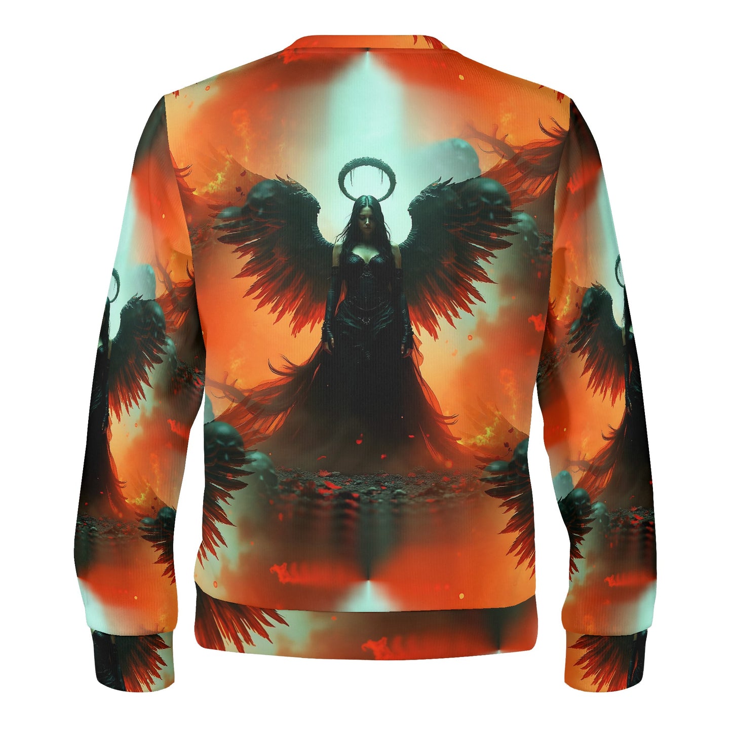 Fallen Angel’s Fire – Unisex Sweater - Unleash the Power of Darkness & Fire