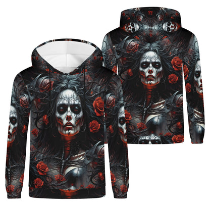 Firepunk Fantasia – A Hoodie of Gothic Flames & Rebellion