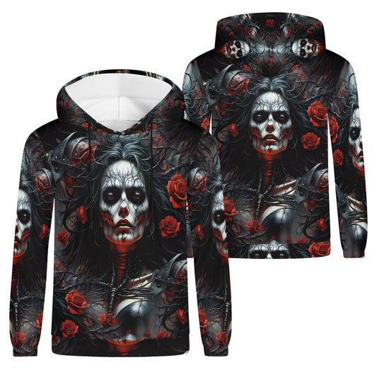 Firepunk Fantasia – A Hoodie of Gothic Flames & Rebellion