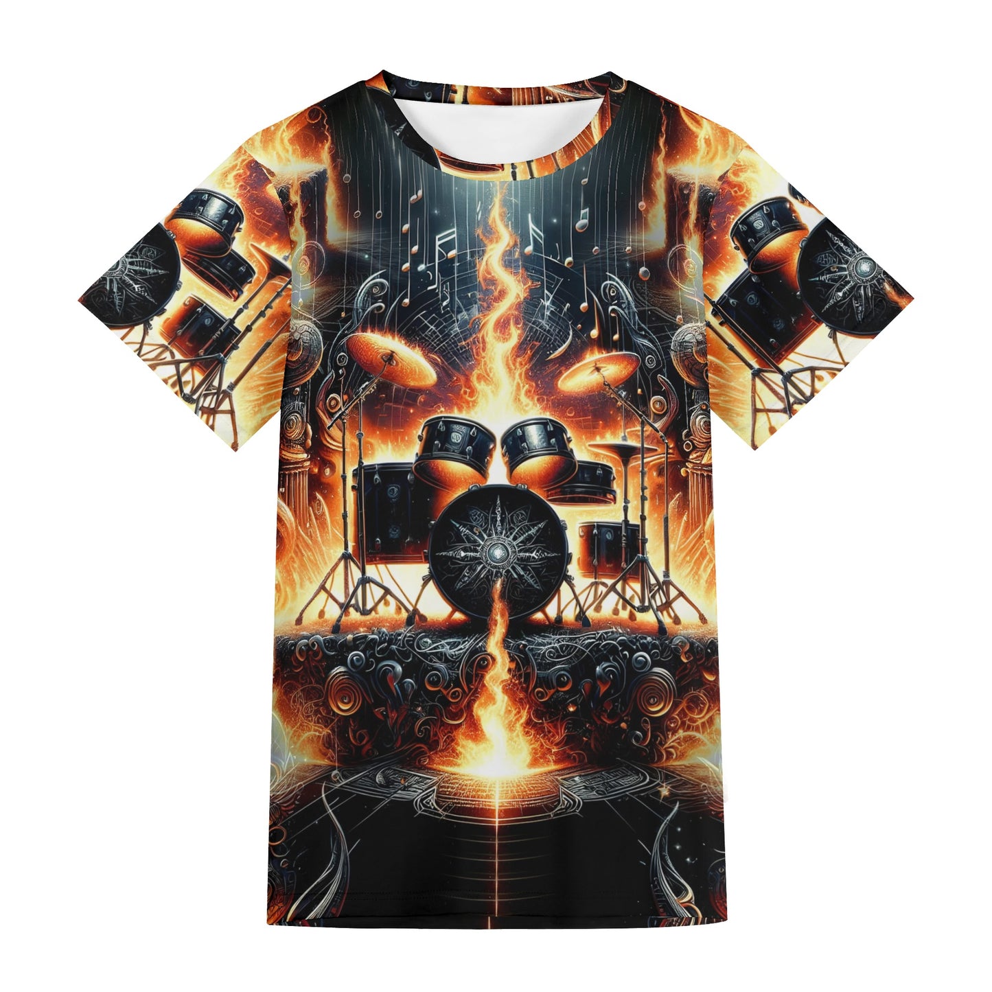 Firestorm Drums - Unisex T-Shirt: Bold, Dynamic, and Eco-Conscious