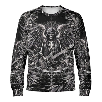 Ghoulish Guitarist - Unisex Sweater - A Mesmerizing Fusion of Music and Gothic Art