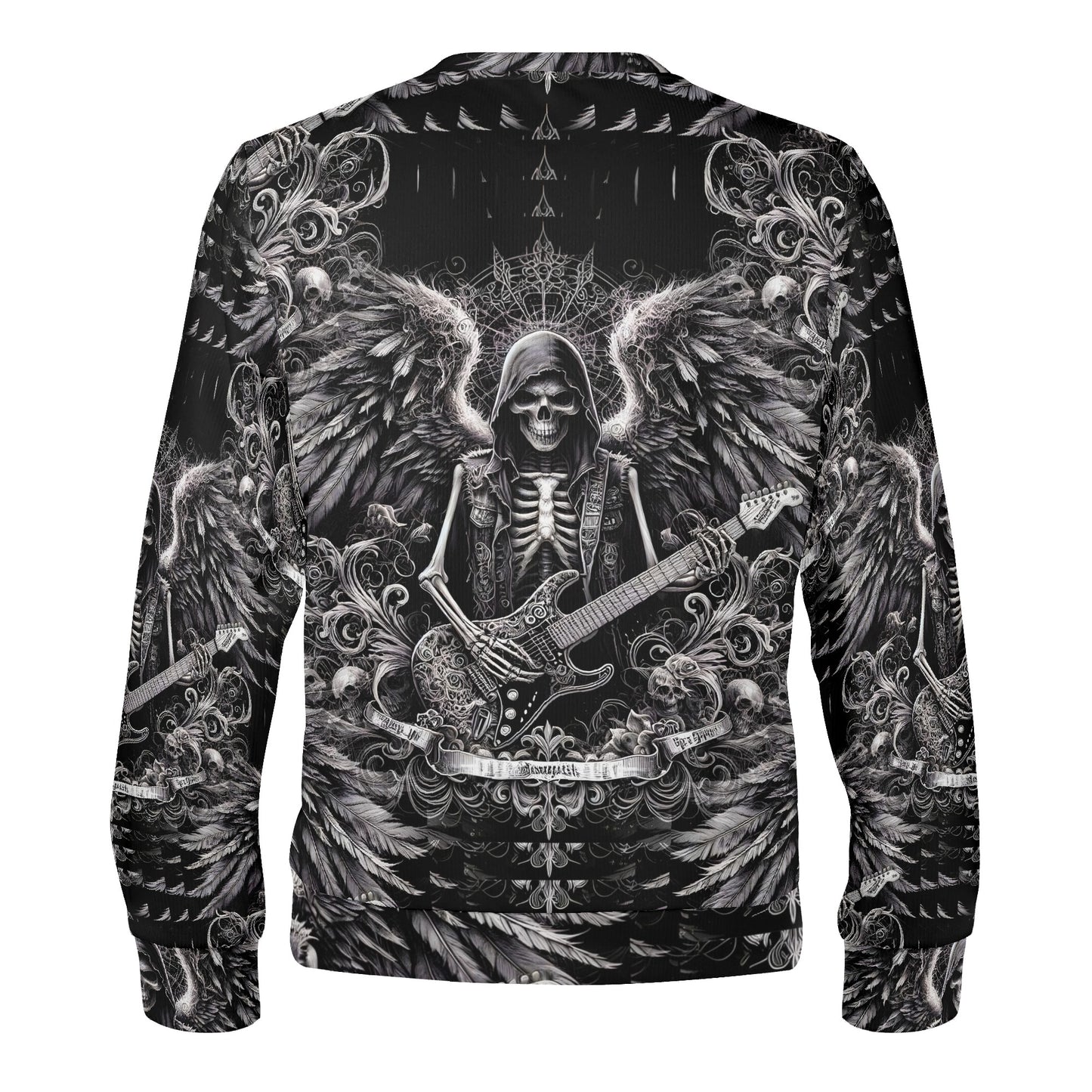 Ghoulish Guitarist - Unisex Sweater - A Mesmerizing Fusion of Music and Gothic Art