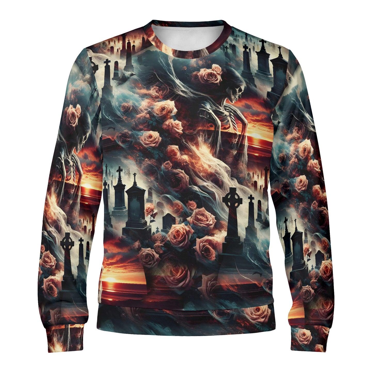 Graveyard Requiem - Unisex Sweater – Haunting Elegance Meets Gothic Edge