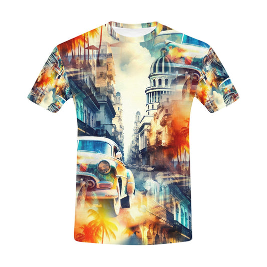 Havana Heat – Unisex T-Shirt: Where Vintage Vibes Meet Tropical Energy