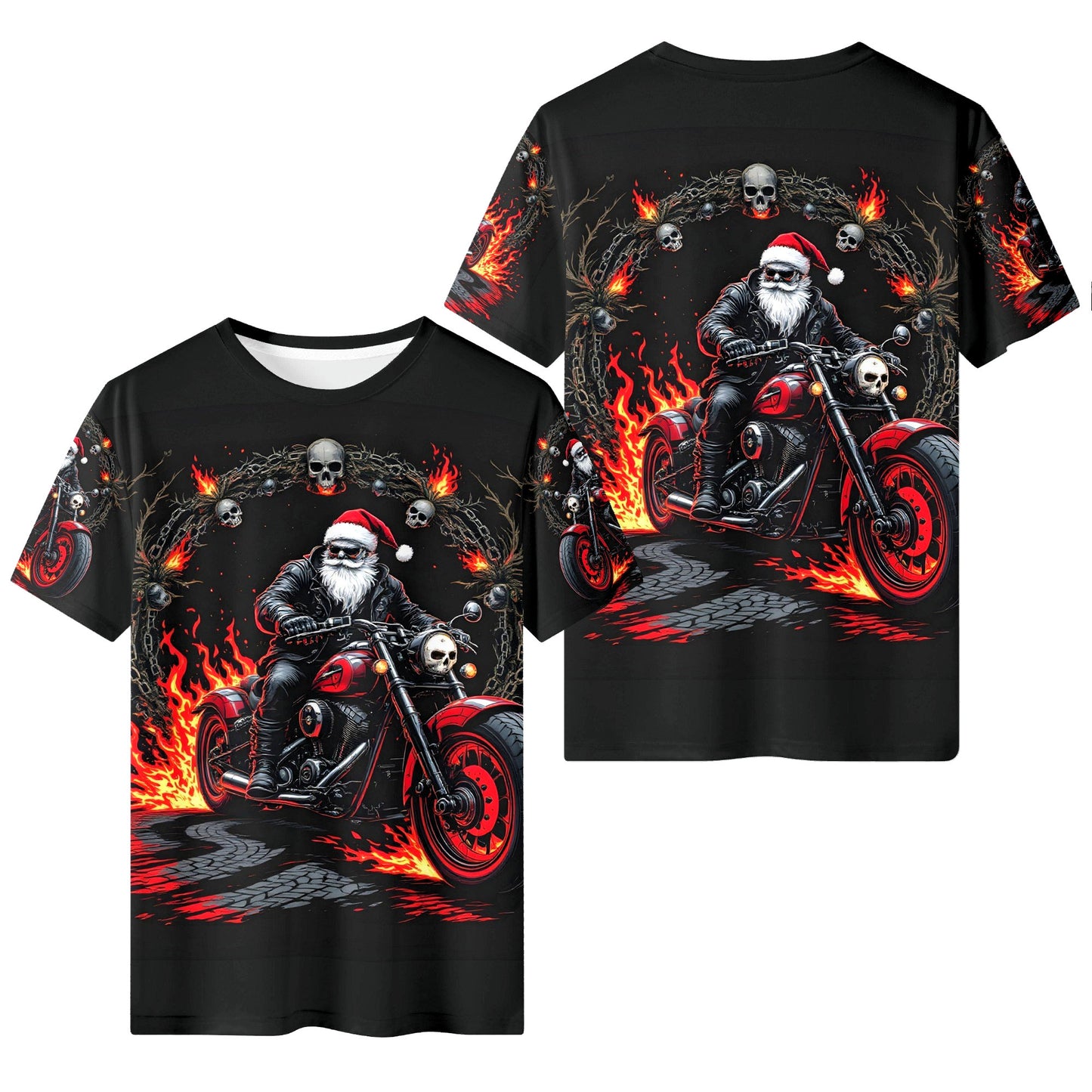 Hellfire Claus Lycra Christmas T-Shirt by Loud & Lethal