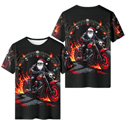 Hellfire Claus Lycra Christmas T-Shirt by Loud & Lethal