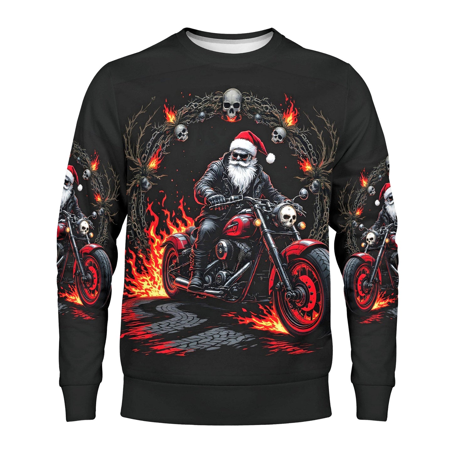 Hellfire Claus – Cotton Terry Christmas Sweatshirt by Loud & Lethal