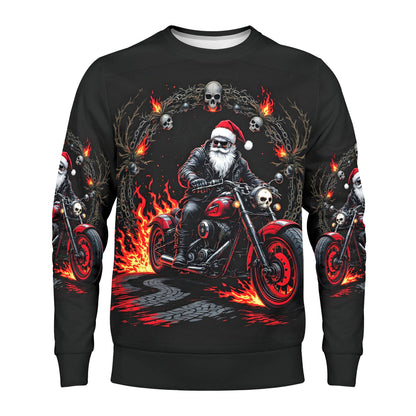 Hellfire Claus – Cotton Terry Christmas Sweatshirt by Loud & Lethal