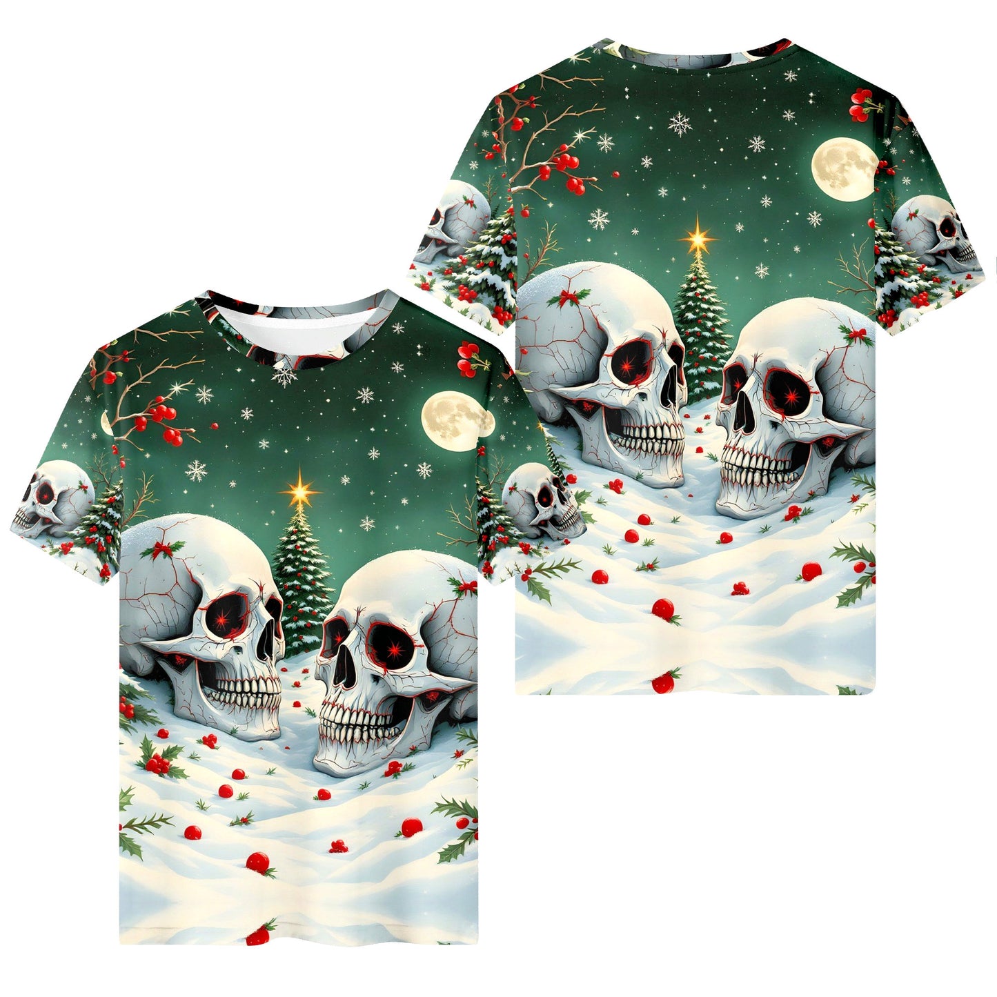 Holiday Skulls Lycra Christmas T-Shirt – Loud & Lethal