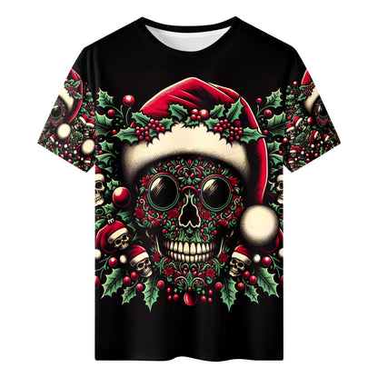 Holly Jolly Bones Organic Cotton Christmas T-Shirt by Loud & Lethal