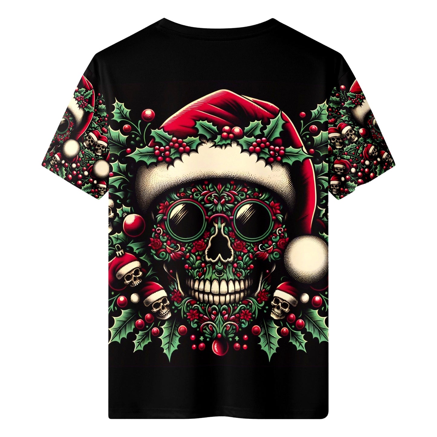 Holly Jolly Bones Organic Cotton Christmas T-Shirt by Loud & Lethal
