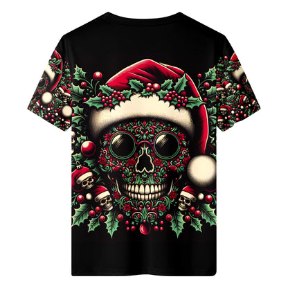 Holly Jolly Bones Organic Cotton Christmas T-Shirt by Loud & Lethal