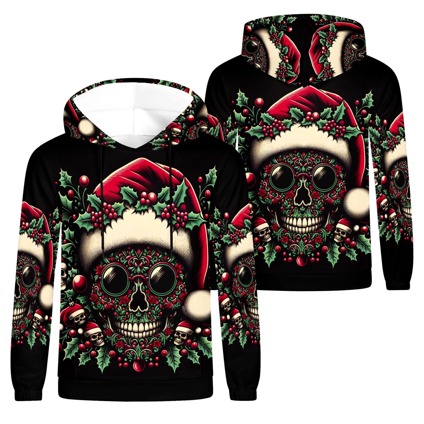 Holly Jolly Bones – Christmas Cotton Terry Hoodie