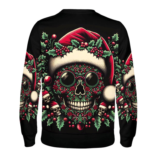 Holly Jolly Bones – Poly French Terry Christmas Sweatshirt by Loud & Lethal