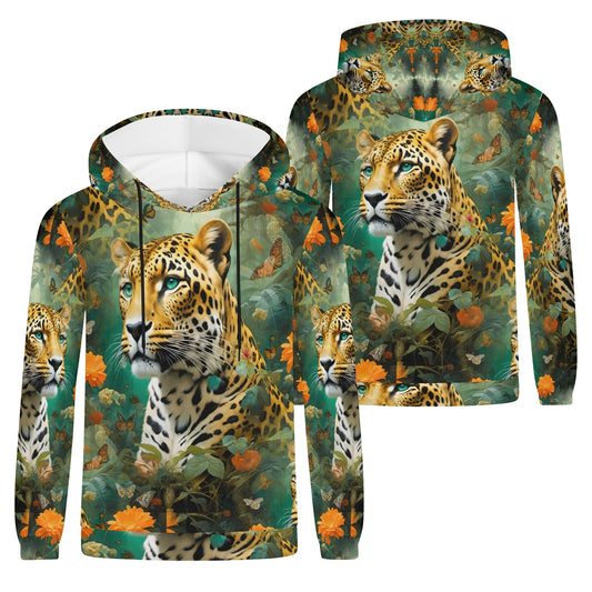 Leopard Flora – Unisex Hoodie: Embrace the Wild Elegance