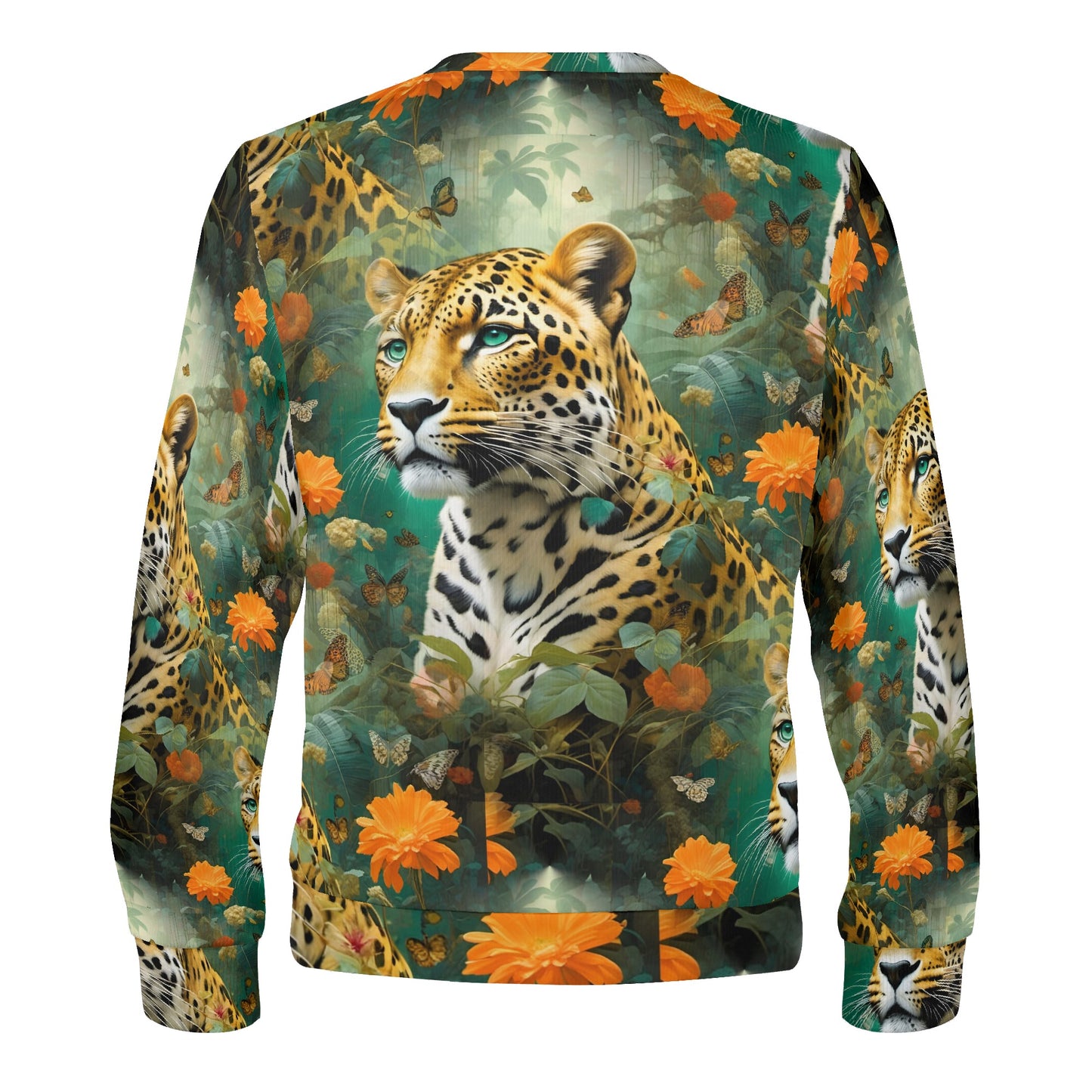 Leopard Flora – Unisex Sweater: Untamed Beauty in Every Detail