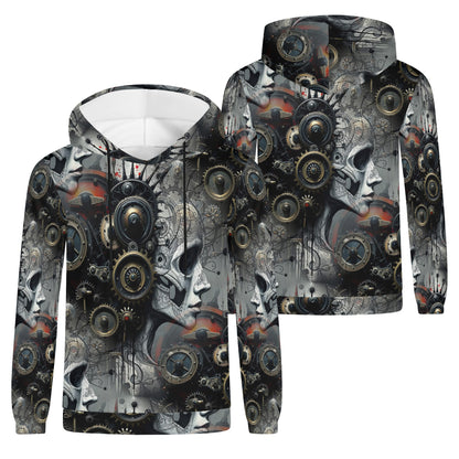 Mech & Flesh - Unisex Hoodie – A Cybernetic Fusion of Art & Technology