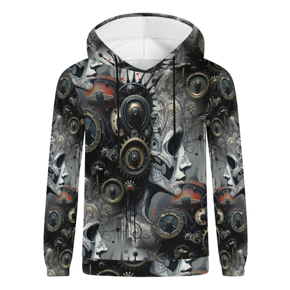 Mech & Flesh - Unisex Hoodie – A Cybernetic Fusion of Art & Technology