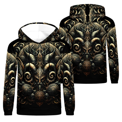 Mythos in Iron and Shadow – Poly French Terry Hoodie by Loud and Lethal