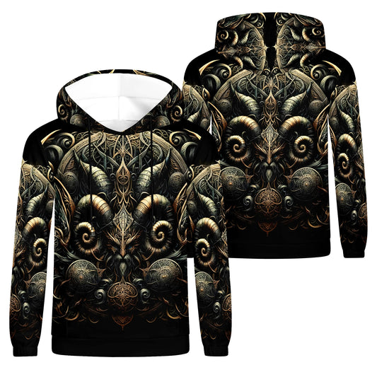 Mythos in Iron and Shadow – Poly French Terry Hoodie by Loud and Lethal