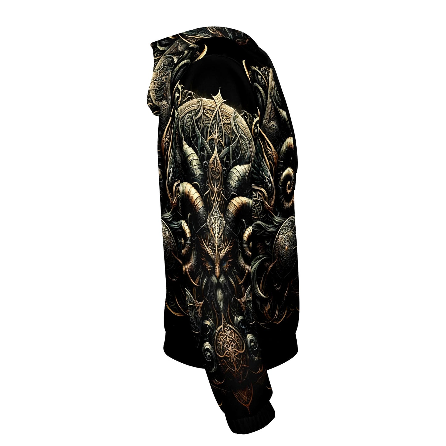 Mythos in Iron and Shadow – Poly French Terry Hoodie by Loud and Lethal