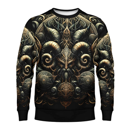 Mythos in Iron and Shadow – Poly French Terry Sweatshirt | Loud and Lethal