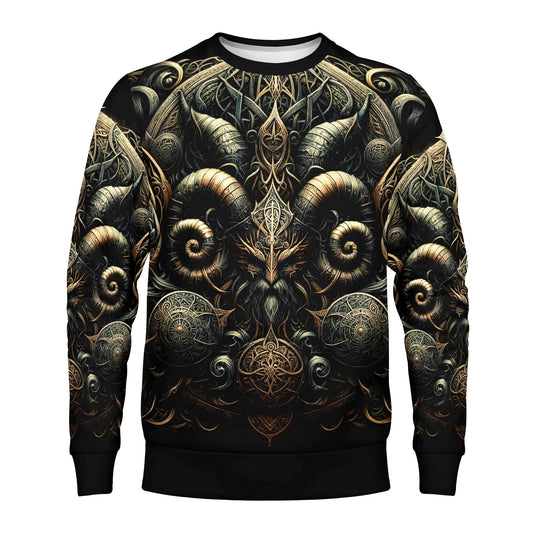 Mythos in Iron and Shadow – Poly French Terry Sweatshirt | Loud and Lethal