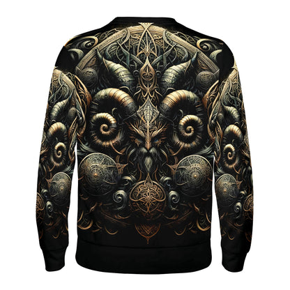 Mythos in Iron and Shadow – Poly French Terry Sweatshirt | Loud and Lethal