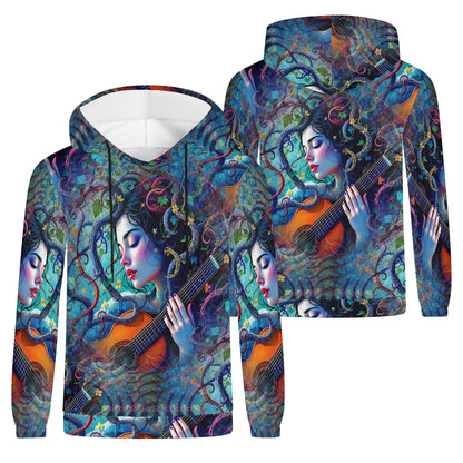 Nature’s Muse – Unisex Hoodie - Where Music and Nature Unite in a Dreamlike Design