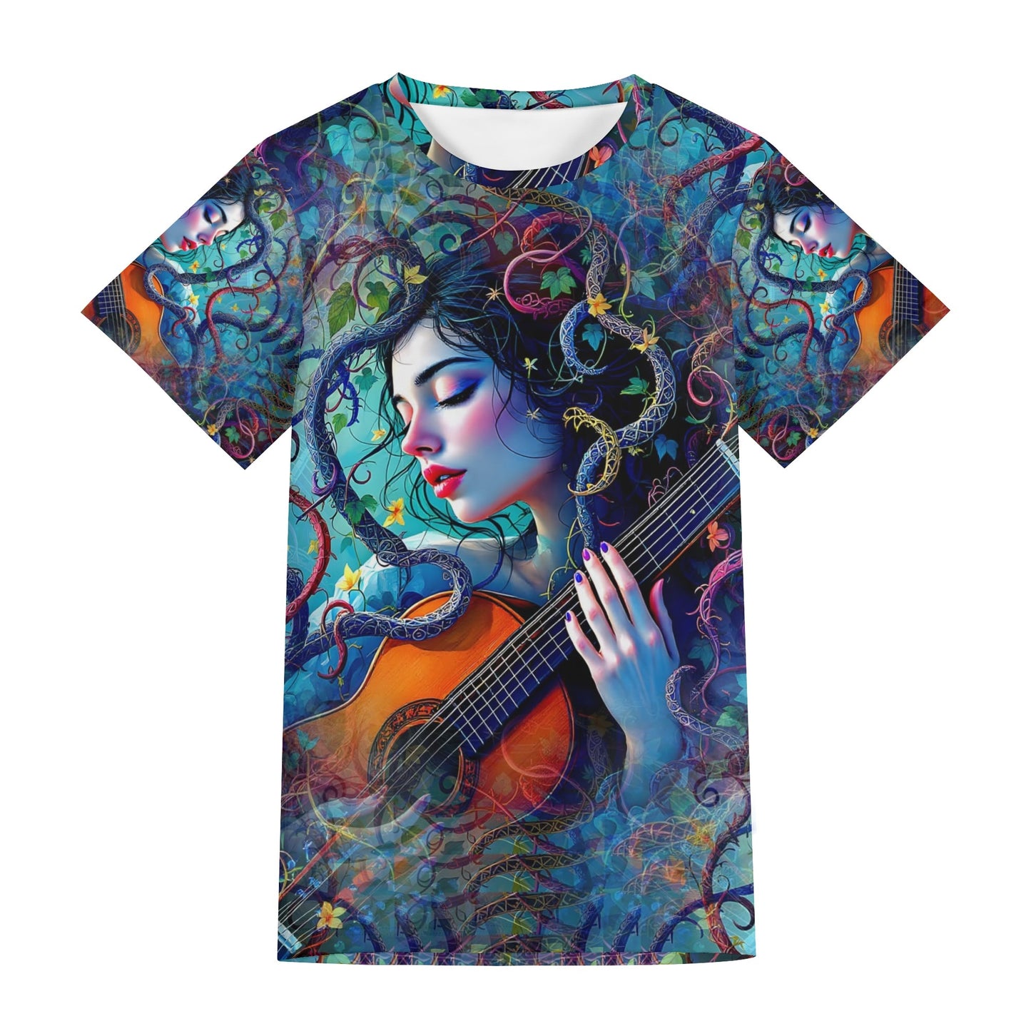 Nature’s Muse – Unisex T-Shirt - An Enchanting Blend of Nature, Music, and Art