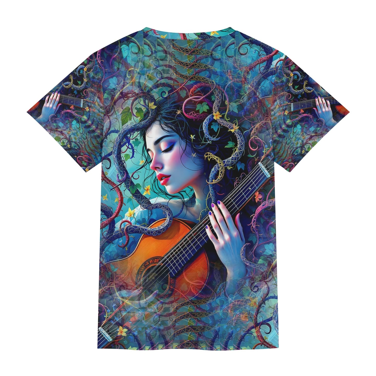 Nature’s Muse – Unisex T-Shirt - An Enchanting Blend of Nature, Music, and Art