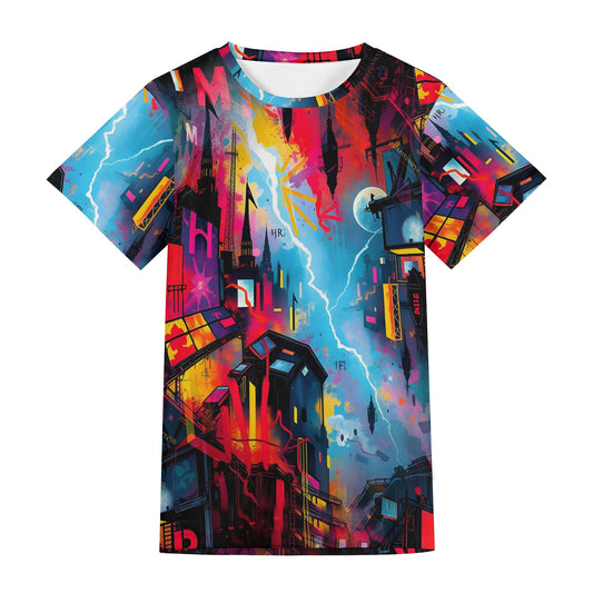 Neon Dawn - Unisex T-Shirt – Futuristic Rebellion in Wearable Art