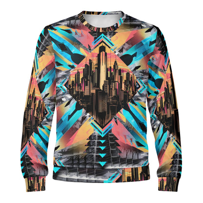 Neon Nights - Unisex Sweater: Energize Your Wardrobe with Futuristic Urban Style