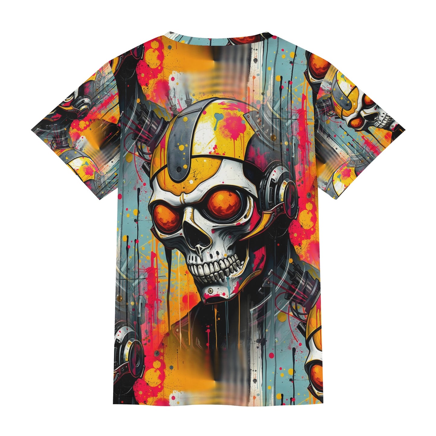 Neon Reaper - Unisex T-Shirt – Cyberpunk Skull Meets Rebellion