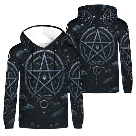 Pentagram of Shadows – Poly French Terry Hoodie by Loud and Lethal