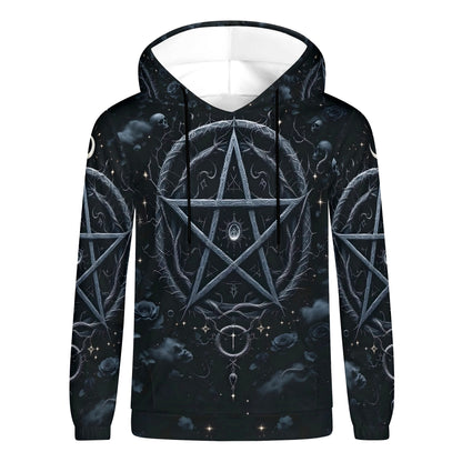 Pentagram of Shadows – Poly French Terry Hoodie by Loud and Lethal