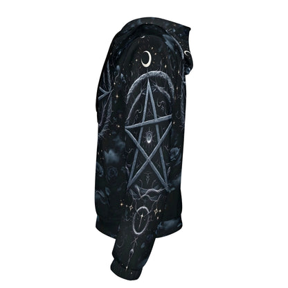Pentagram of Shadows – Poly French Terry Hoodie by Loud and Lethal