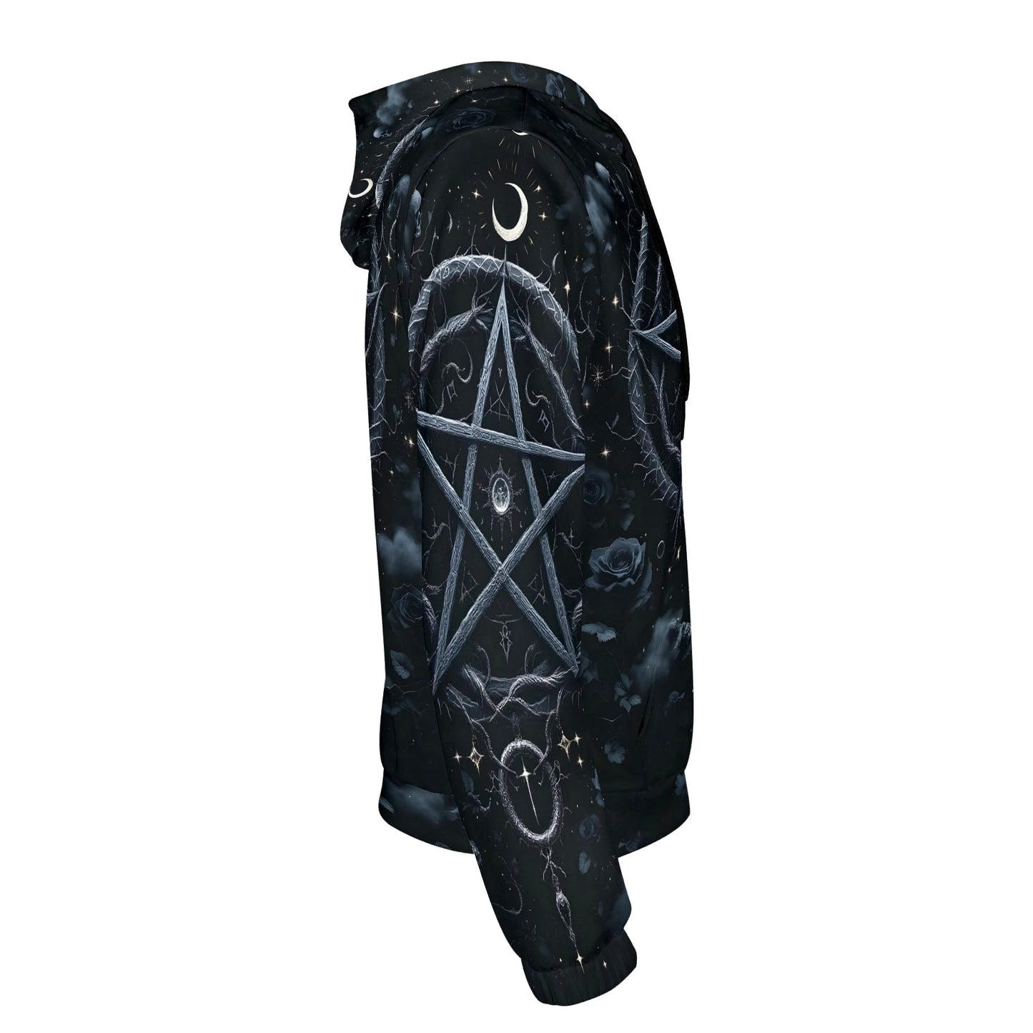 Pentagram of Shadows – Poly French Terry Hoodie by Loud and Lethal