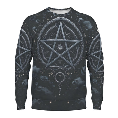 Pentagram of Shadows – Cotton Terry Sweatshirt | Loud and Lethal