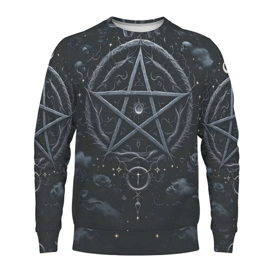 Pentagram of Shadows – Cotton Terry Sweatshirt | Loud and Lethal