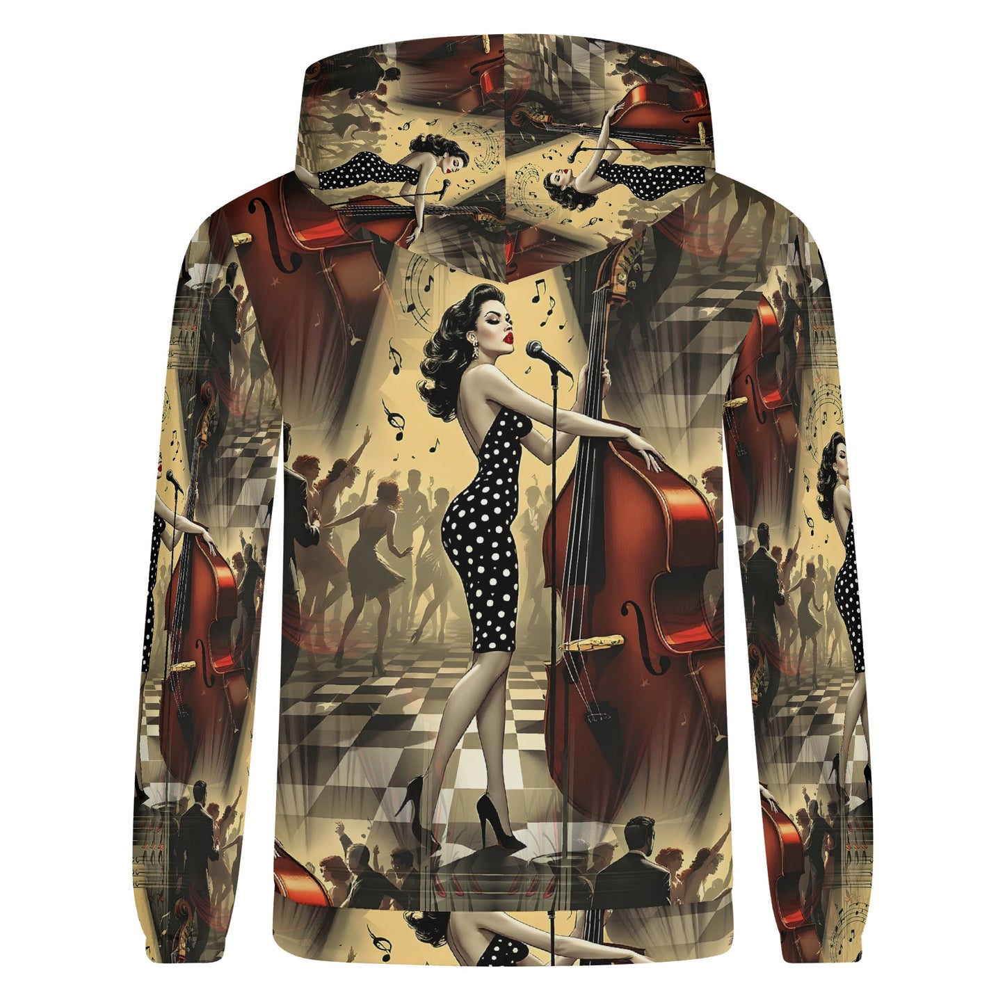 Pin-Up Groove - Unisex Hoodie - Embrace the Rhythm of Rebellion