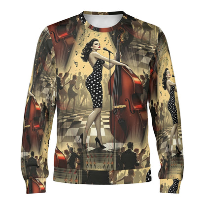 Pin-Up Groove – Unisex Sweater - Swing Into Retro Elegance