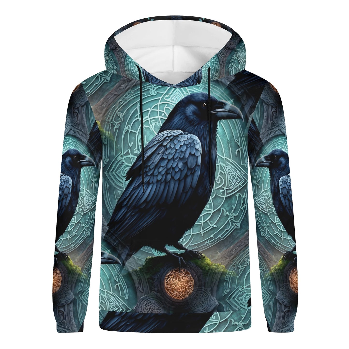 Raven of the Runestones - Hoodie - Embrace the Mystical Power of Rebellion