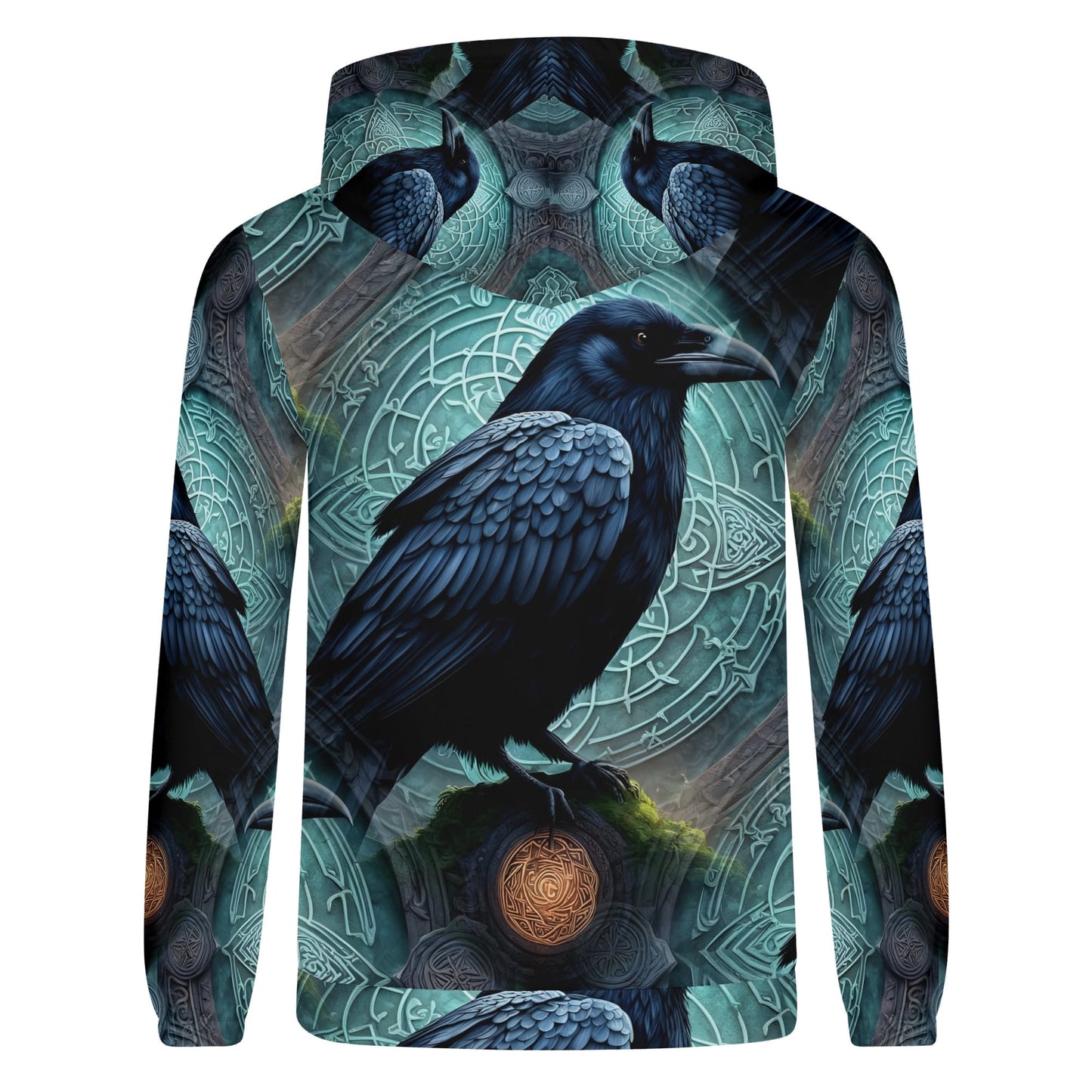 Raven of the Runestones - Hoodie - Embrace the Mystical Power of Rebellion