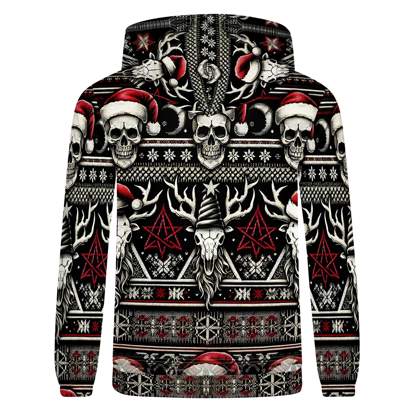 Santa’s Skull Stag – Cotton Terry Hoodie