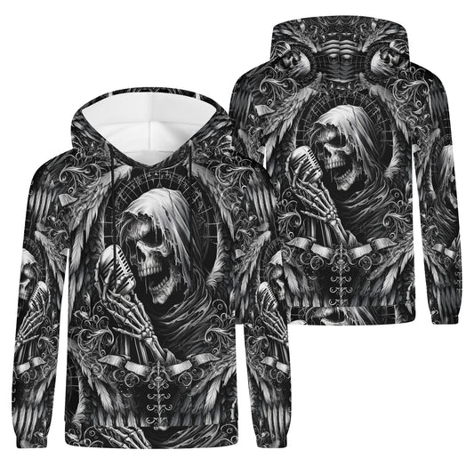 Shadowy Singer – Unisex Hoodie - Unleash Your Inner Rockstar with Gothic Elegance