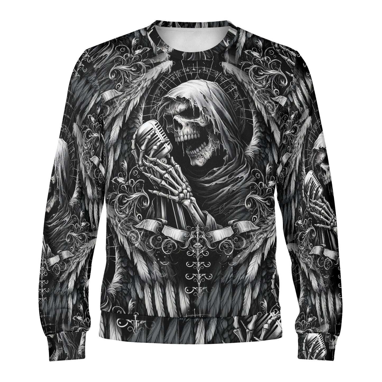 Shadowy Singer – Unisex Sweater - Gothic Elegance Meets Rebellious Sound